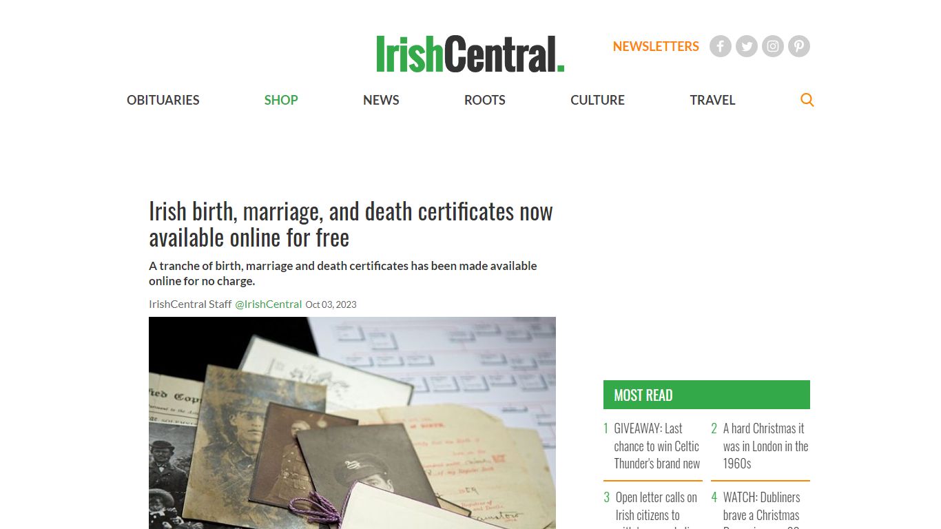 Irish genealogy resources made available for free online - IrishCentral